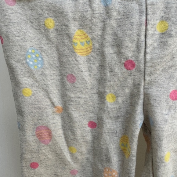NWOT Carter's 3T Girls Gray Polka Dot Easter Egg Stretchy Leggings Pants - Picture 3 of 5